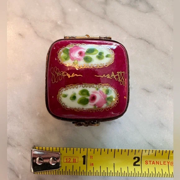 Limoges Floral Trinket Box - Picture 8 of 8